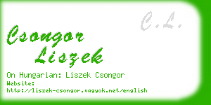 csongor liszek business card